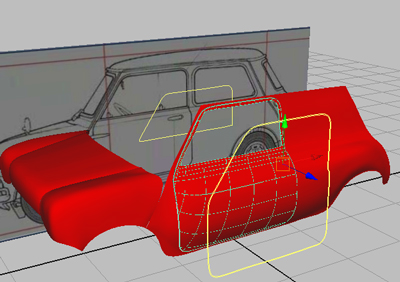modeling nurbs car side door